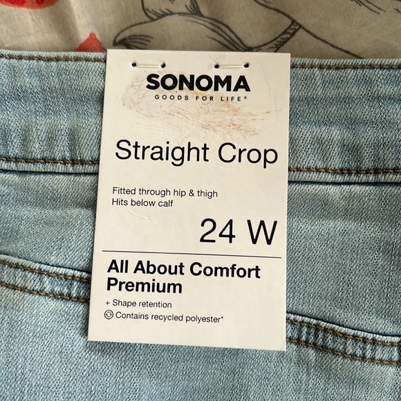🎉HP🎊🆕NWT Size 24W Sonoma Straight Crop Jeans - Picture 3 of 5